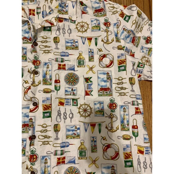 Pacific Legend Hawaii Short Sleeve Button Shirt Lighthouse Nautical 3XL VTG Sail - Picture 6 of 12